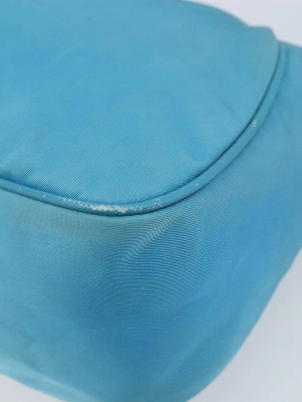 PRADA Shoulder Bag Nylon Light Blue Silver Auth LNZ298 - Picture 9 of 15